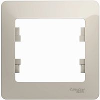 Рамка горизонтальная Systeme Electric Glossa 1-м. молочный картинка